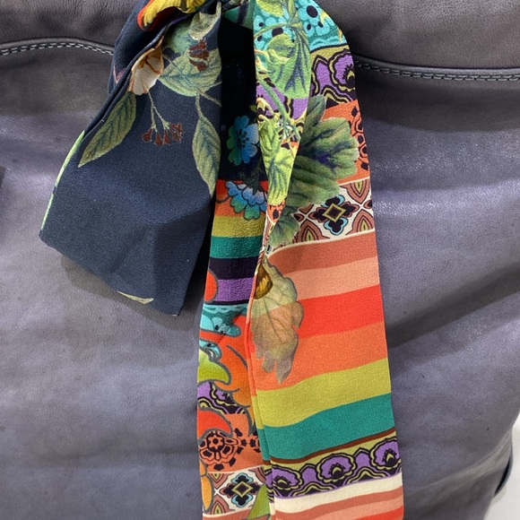 JOHNNY WAS “Vanessa” Blue (Altomare) Italian Leather Tote (NWT’s) - Picture 2 of 16